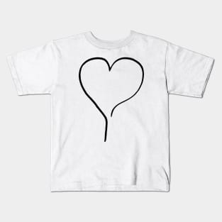 My Heart on the right line  - Oneliner Kids T-Shirt